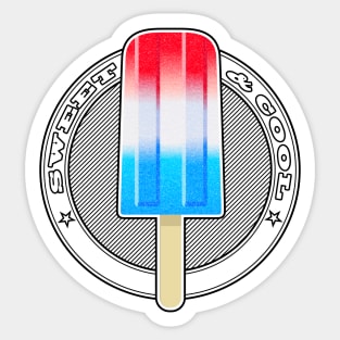 Red, blue and white popsicle Sticker